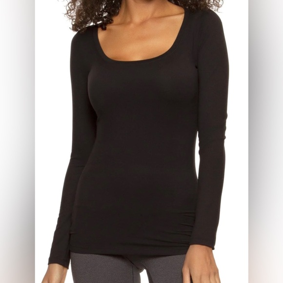Felina Black Soft Scoop Neck Longsleeve Top Size Medium (8-10) NWT - Picture 3 of 13